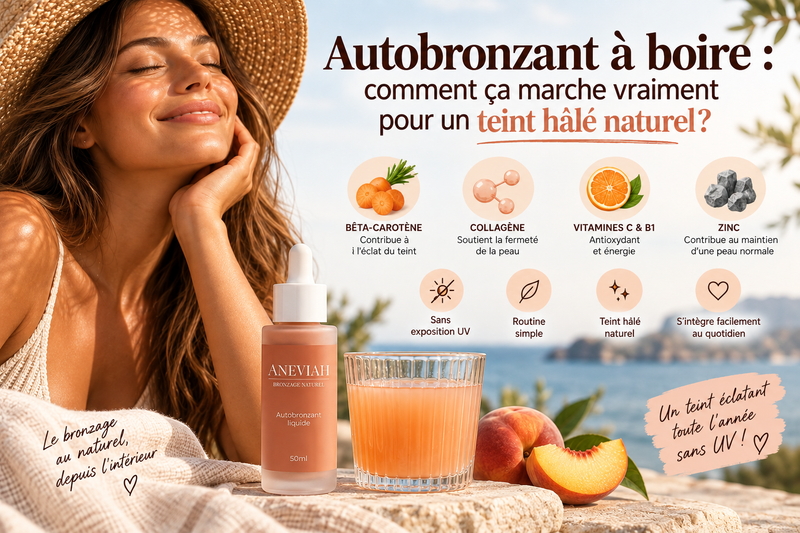 Autobronzant à boire : comment ça marche vraiment pour un teint hâlé naturel ?